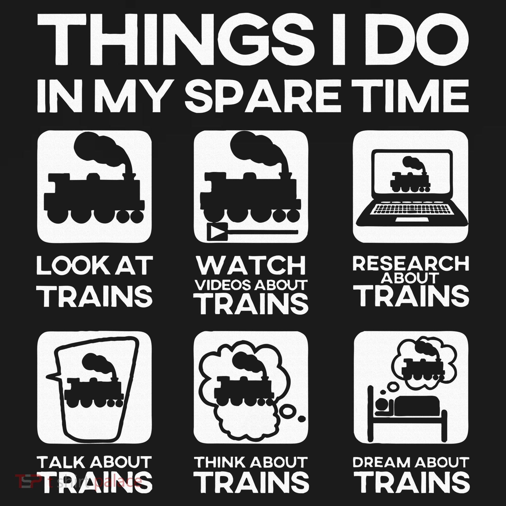 Things I Do In My Spare Time Funny Train Steam Locomotive Women's Tank Top