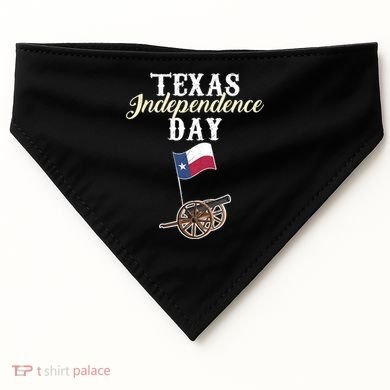 Texas Independence Day Historical State USA-Made Doggie Bandana