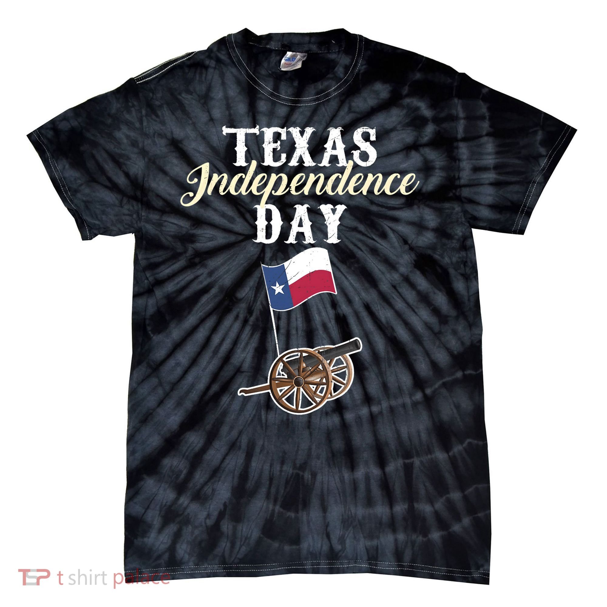 Texas Independence Day Historical State Tie-Dye T-Shirt