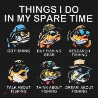 Things I Do In My Spare Time Funny Fishing Backpack thumb 2