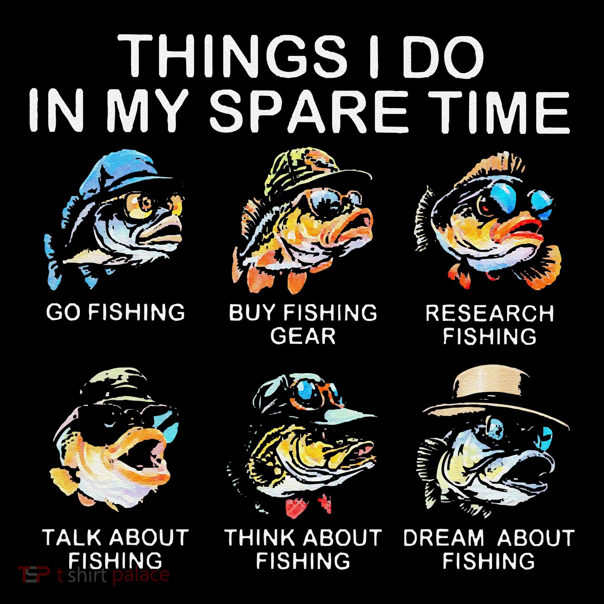 Things I Do In My Spare Time Funny Fishing Coffee Mug