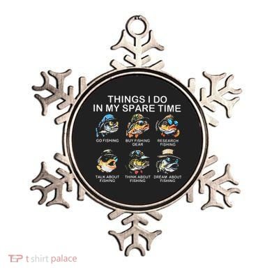 Things I Do In My Spare Time Funny Fishing Ornament