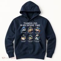 Things I Do In My Spare Time Funny Fishing Hoodie thumb 0