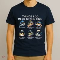 Things I Do In My Spare Time Funny Fishing T-Shirt thumb 3