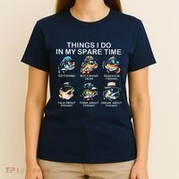 Things I Do In My Spare Time Funny Fishing T-Shirt thumb 4