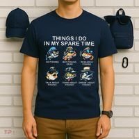 Things I Do In My Spare Time Funny Fishing T-Shirt thumb 6