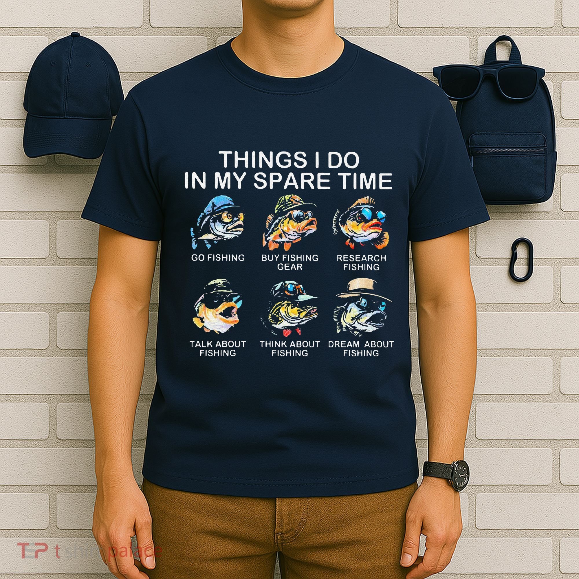 Things I Do In My Spare Time Funny Fishing T-Shirt