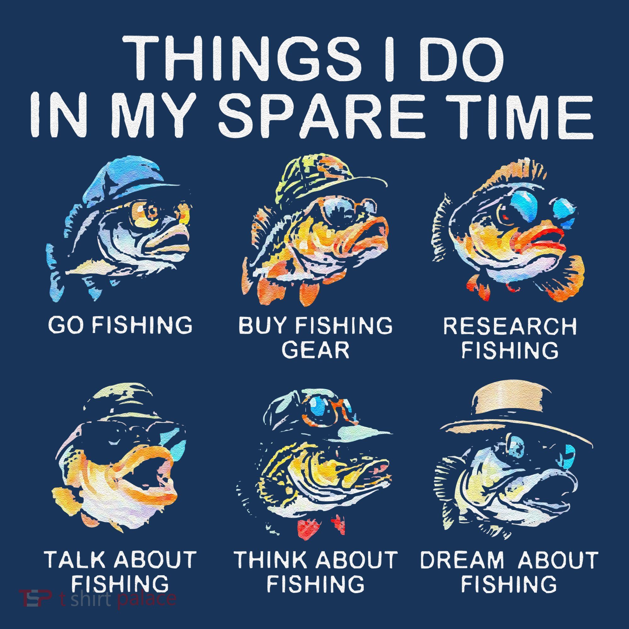 Things I Do In My Spare Time Funny Fishing Beanie