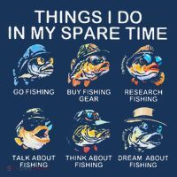 Things I Do In My Spare Time Funny Fishing Mousepad thumb 1