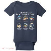 Things I Do In My Spare Time Funny Fishing Baby Bodysuit thumb 0