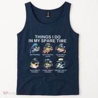 Things I Do In My Spare Time Funny Fishing Tank Top thumb 2