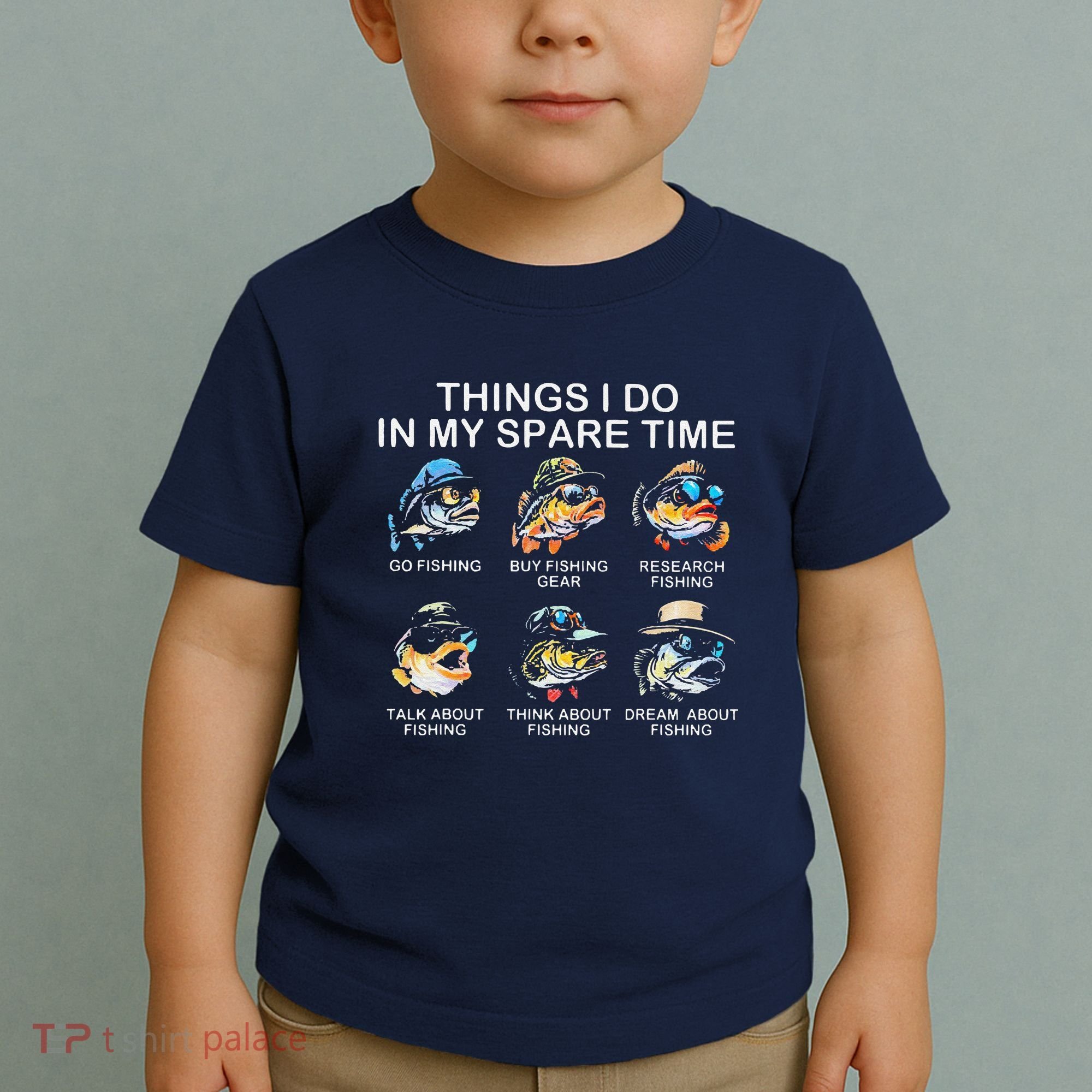 Things I Do In My Spare Time Funny Fishing Toddler T-Shirt