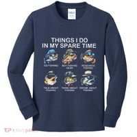 Things I Do In My Spare Time Funny Fishing Kids Long Sleeve Shirt thumb 0