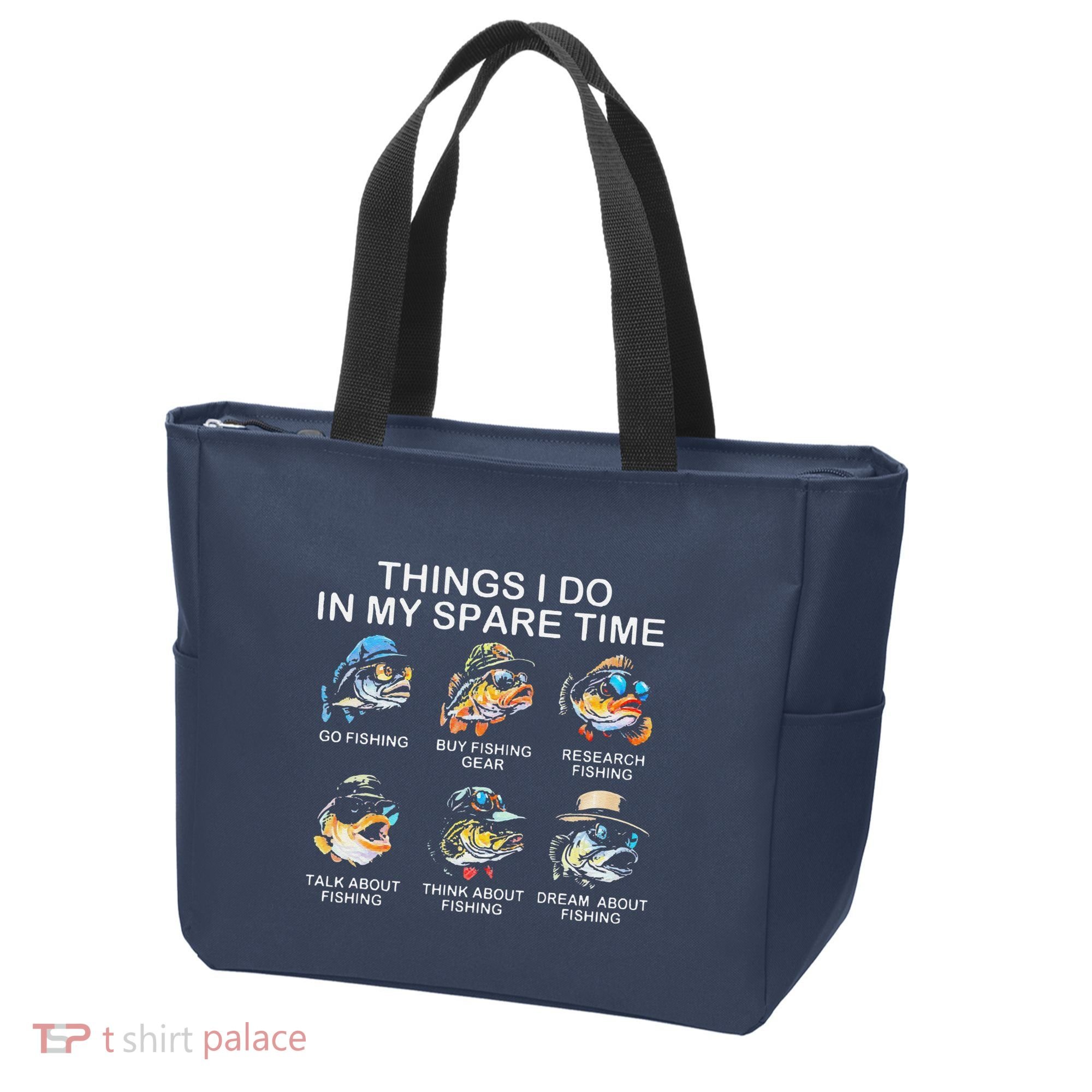 Things I Do In My Spare Time Funny Fishing Tote Bag