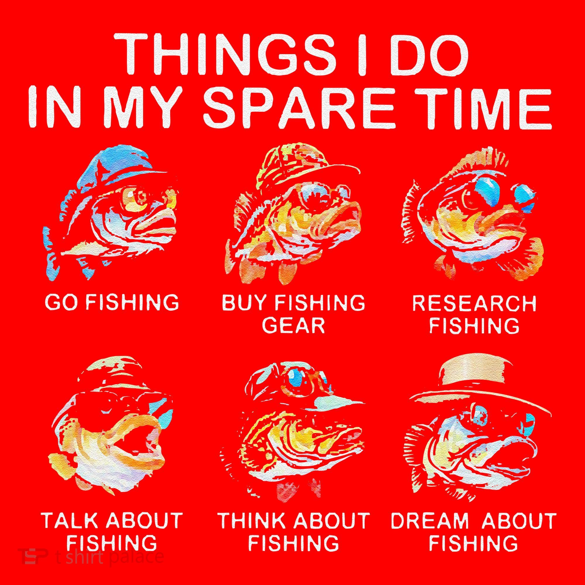 Things I Do In My Spare Time Funny Fishing Santa Hat