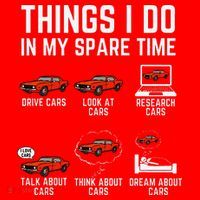 Things I Do In My Spare Time Funny Car Enthusiast Car Lover Santa Hat thumb 1