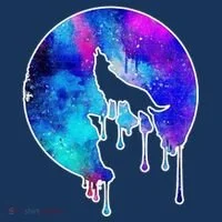 Tie Die Colorful Wolf Howling Dripping Moon  Toddler Hoodie thumb 2