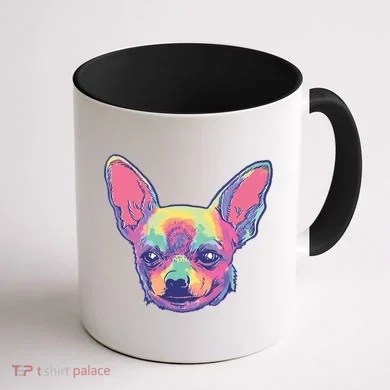 Tie Dye Chihuahua Coffee Mug back