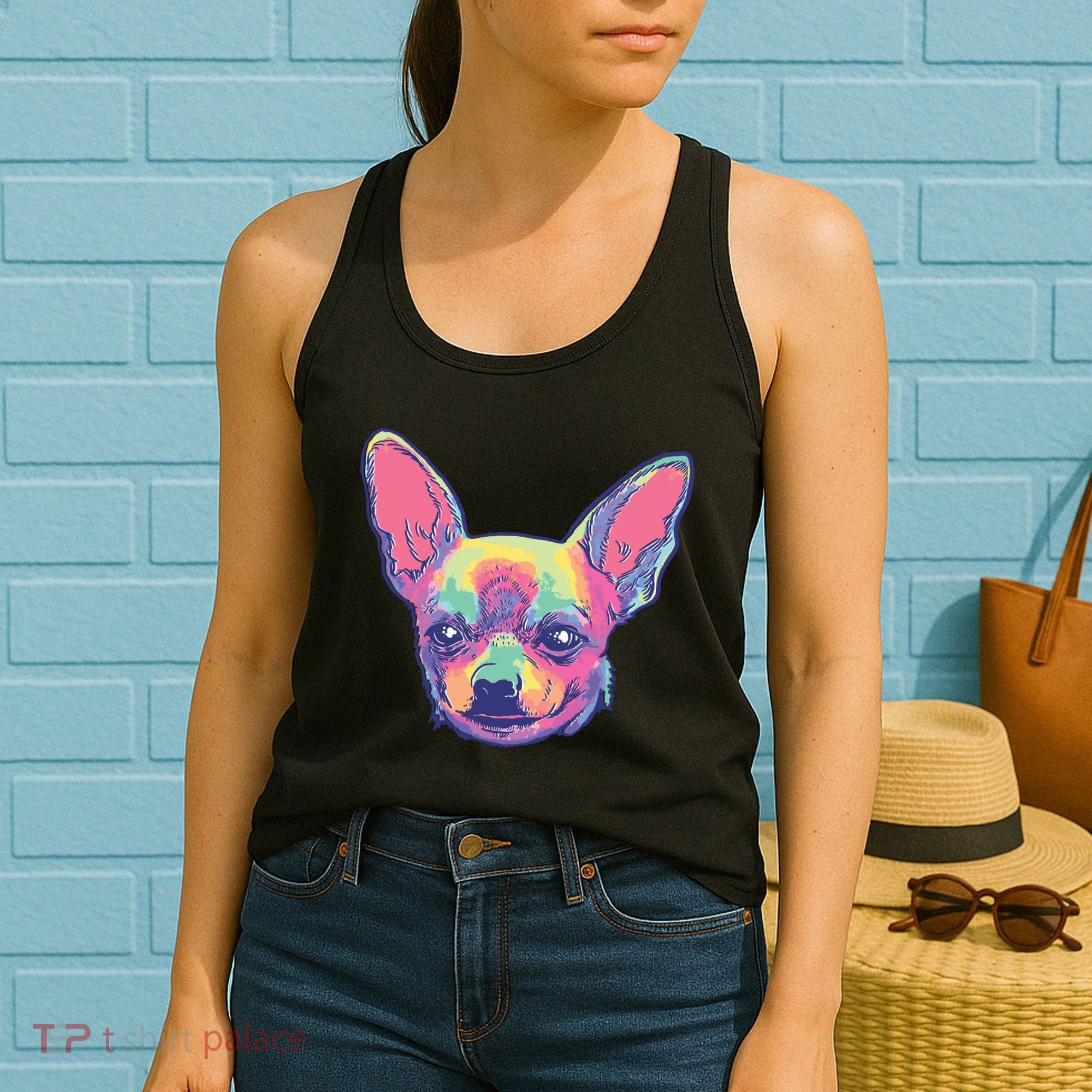 Tie Dye Chihuahua Women's Tank Top