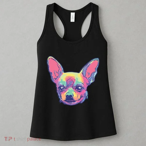 Tie Dye Chihuahua Women's Tank Top