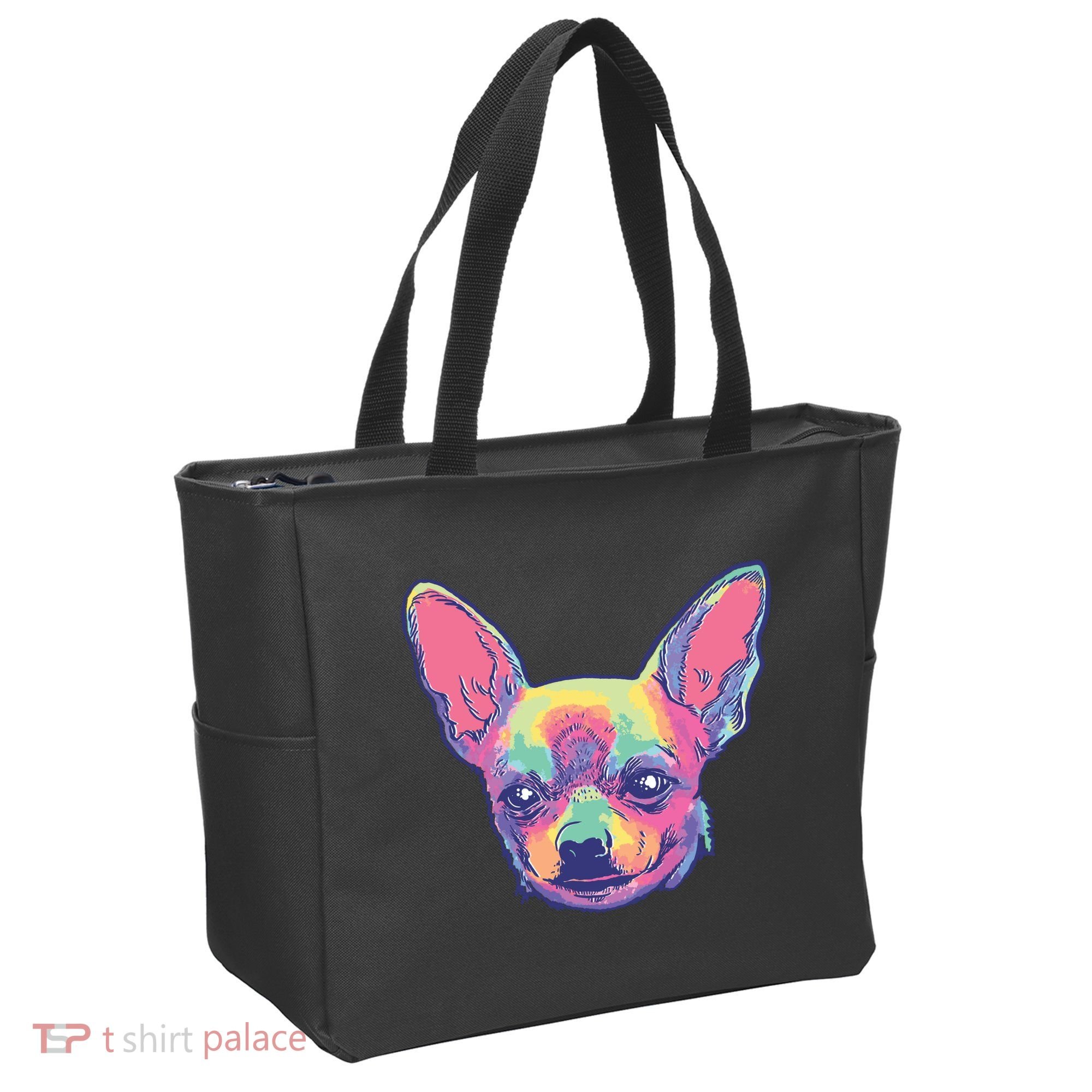 Tie Dye Chihuahua Tote Bag