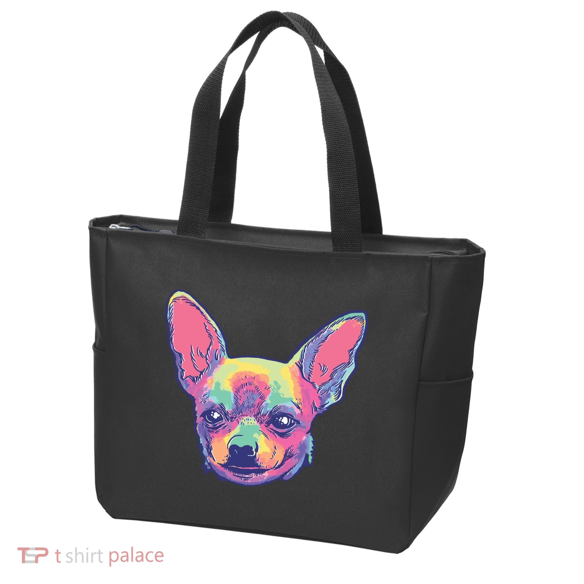 Tie Dye Chihuahua Tote Bag