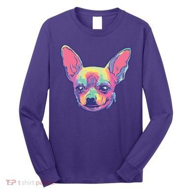 Tie Dye Chihuahua Long Sleeve Shirt