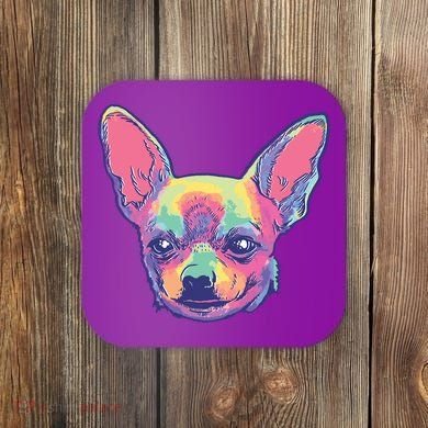 Tie Dye Chihuahua Coaster