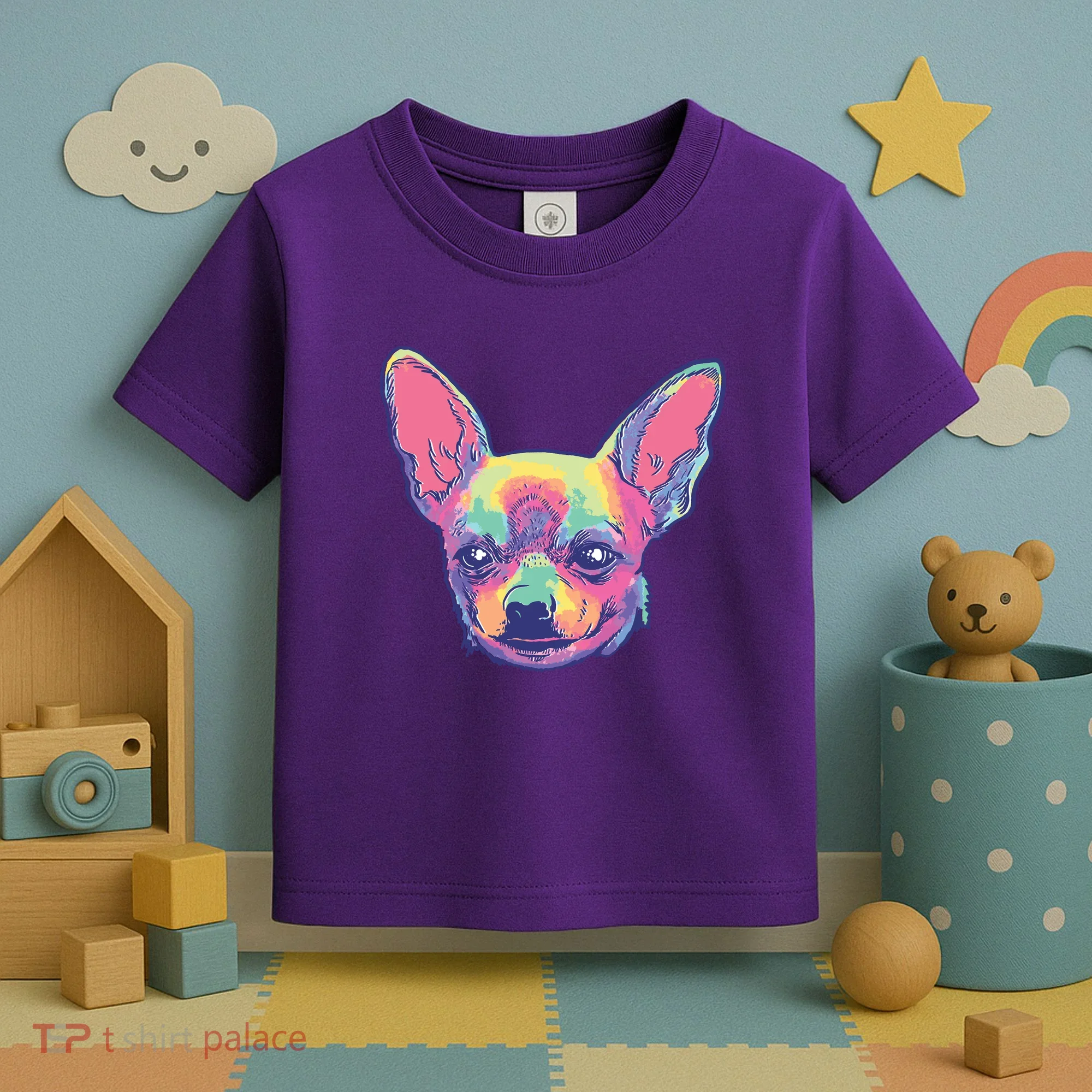 Tie Dye Chihuahua Toddler T-Shirt