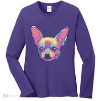 Tie Dye Chihuahua Women's Long Sleeve Shirt thumb 0