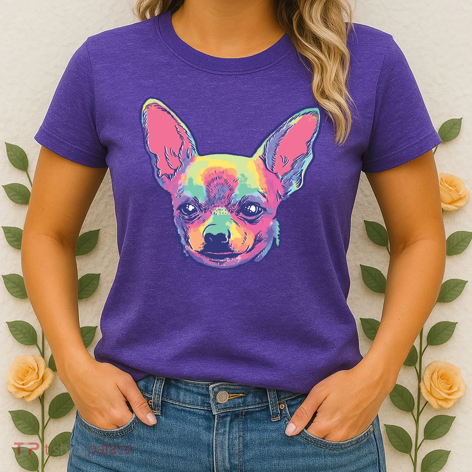 Tie Dye Chihuahua Women's T-Shirt
