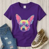 Tie Dye Chihuahua Women's T-Shirt thumb 3