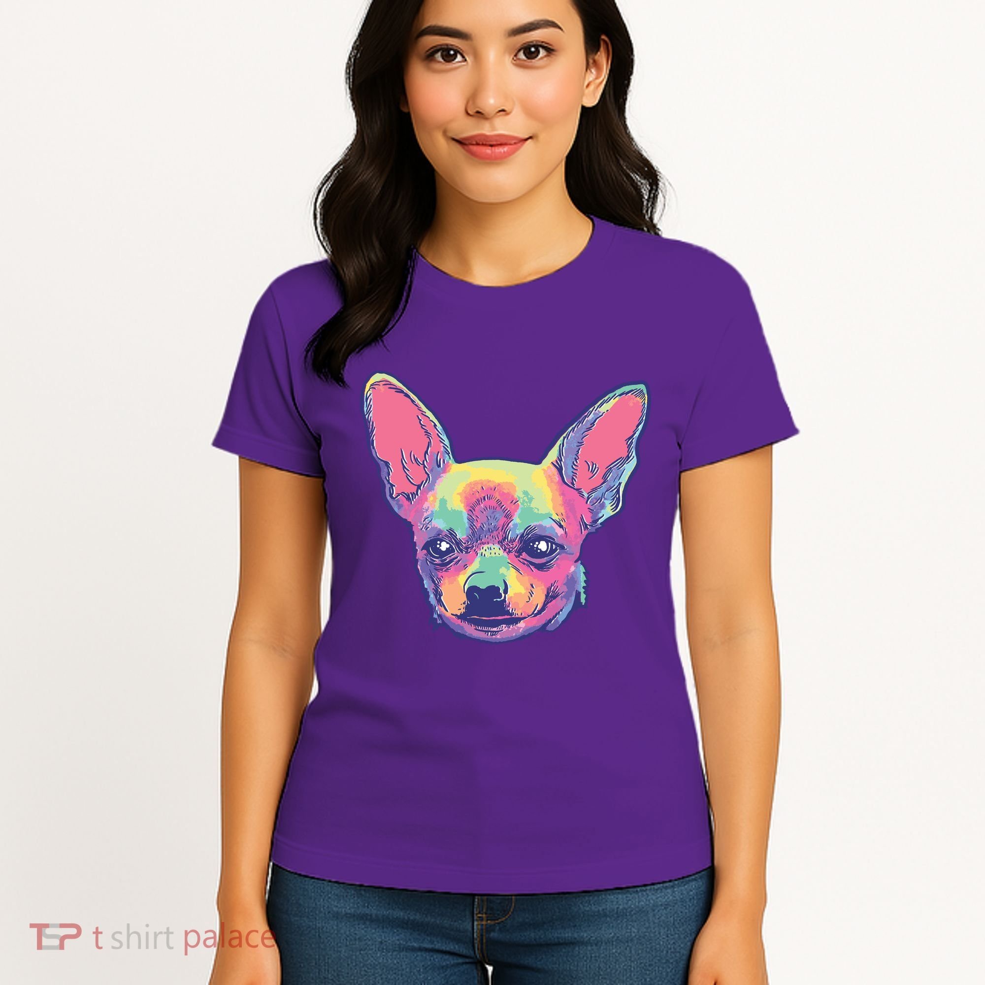 Tie Dye Chihuahua Women's T-Shirt