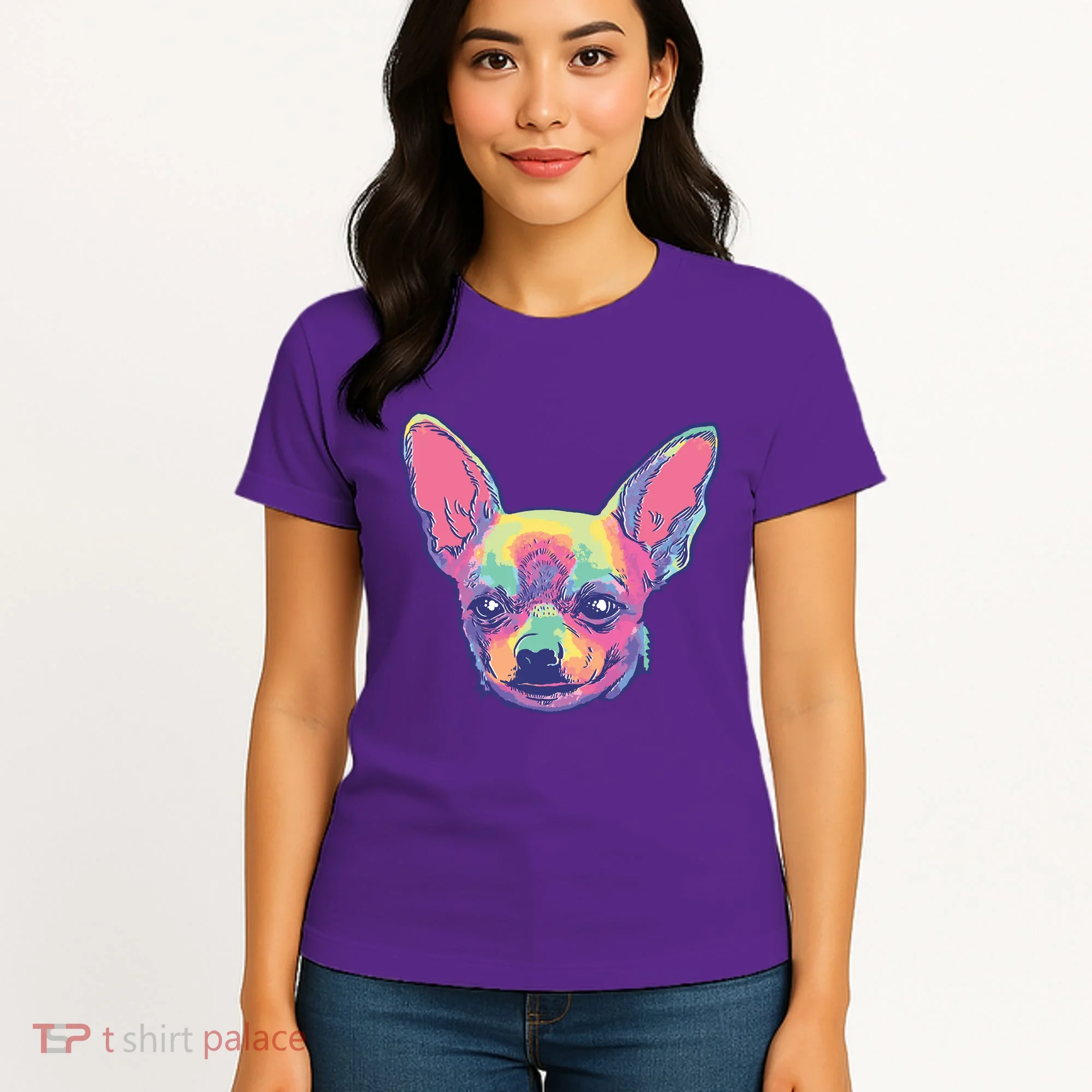 Tie Dye Chihuahua Women's T-Shirt