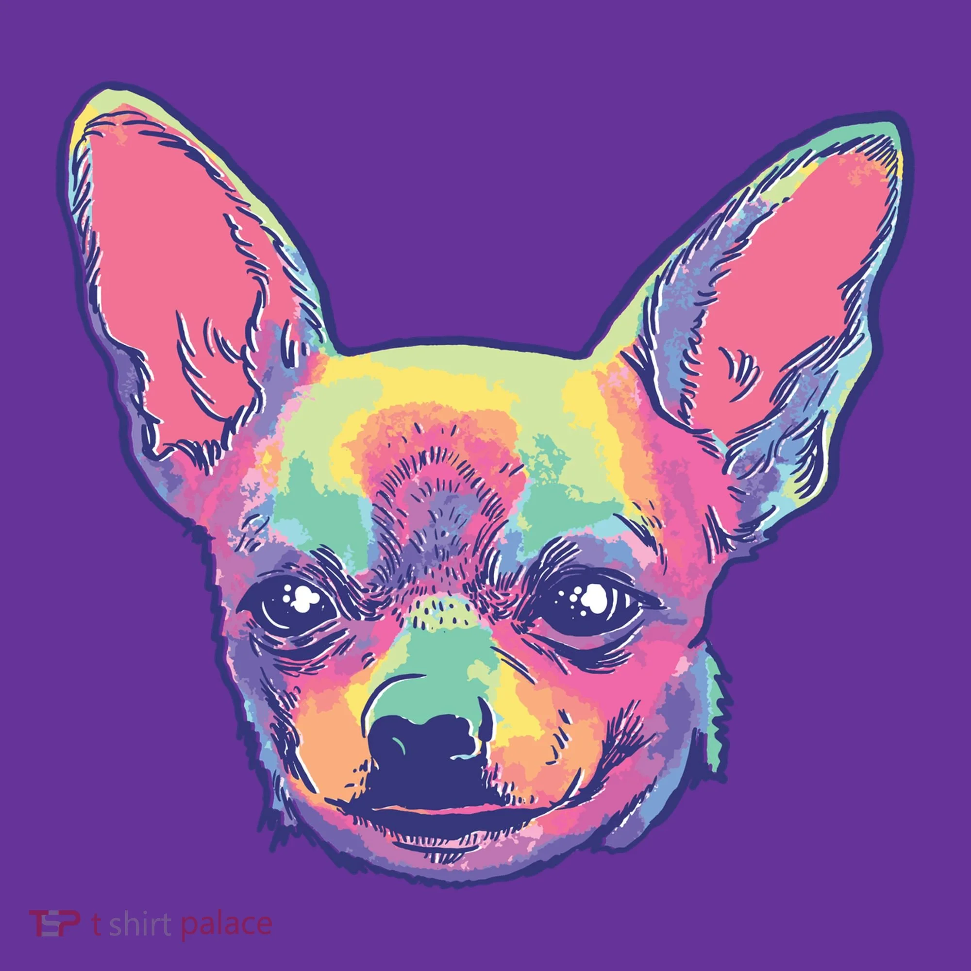 Tie Dye Chihuahua Women's T-Shirt