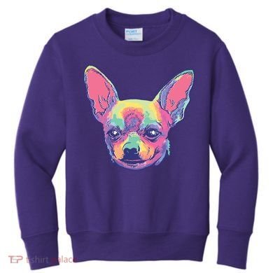 Tie Dye Chihuahua Kids Sweatshirt