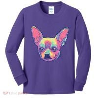 Tie Dye Chihuahua Kids Long Sleeve Shirt thumb 0