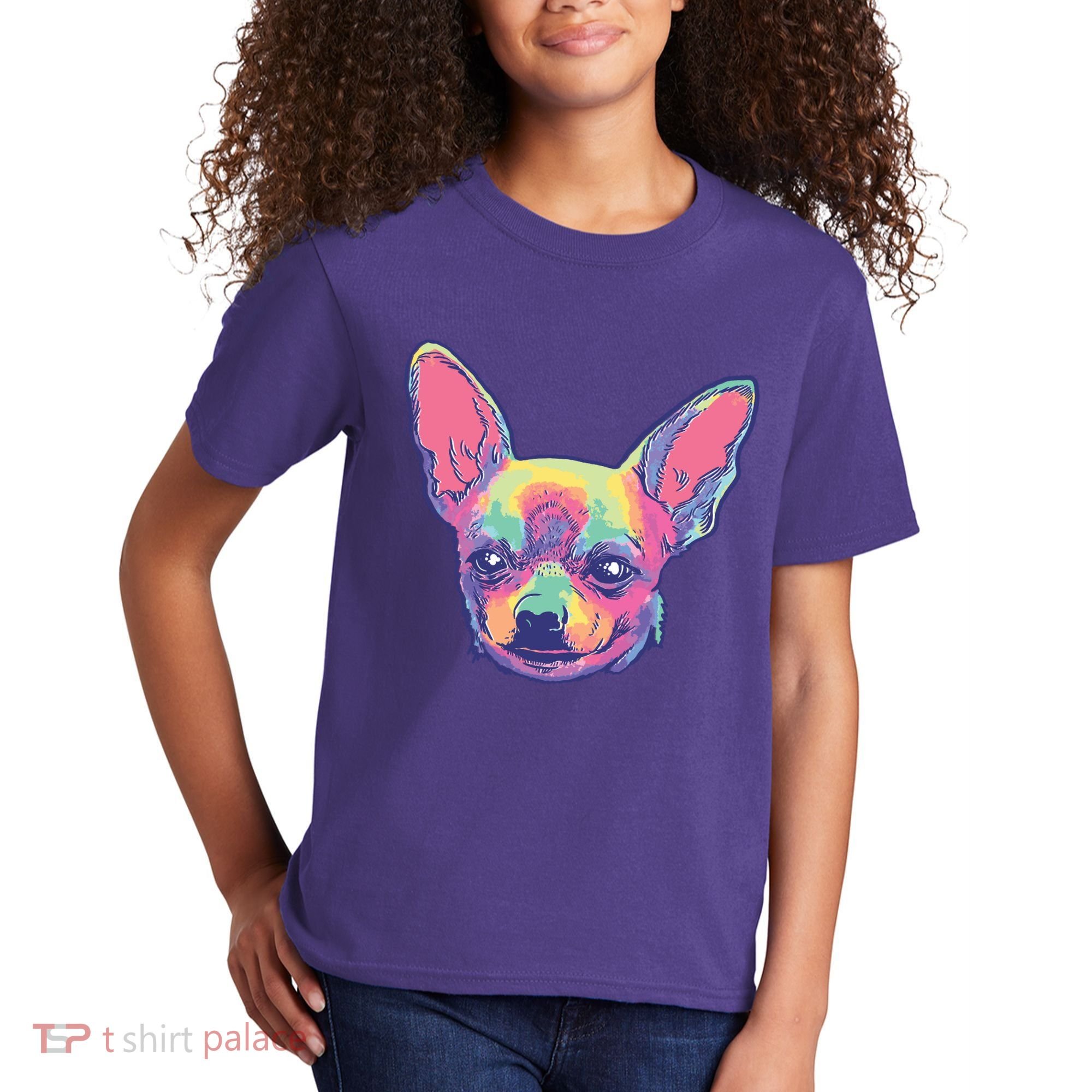 Tie Dye Chihuahua Kids T-Shirt