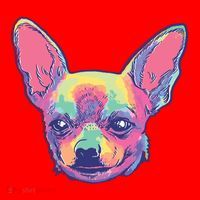 Tie Dye Chihuahua Santa Hat thumb 1