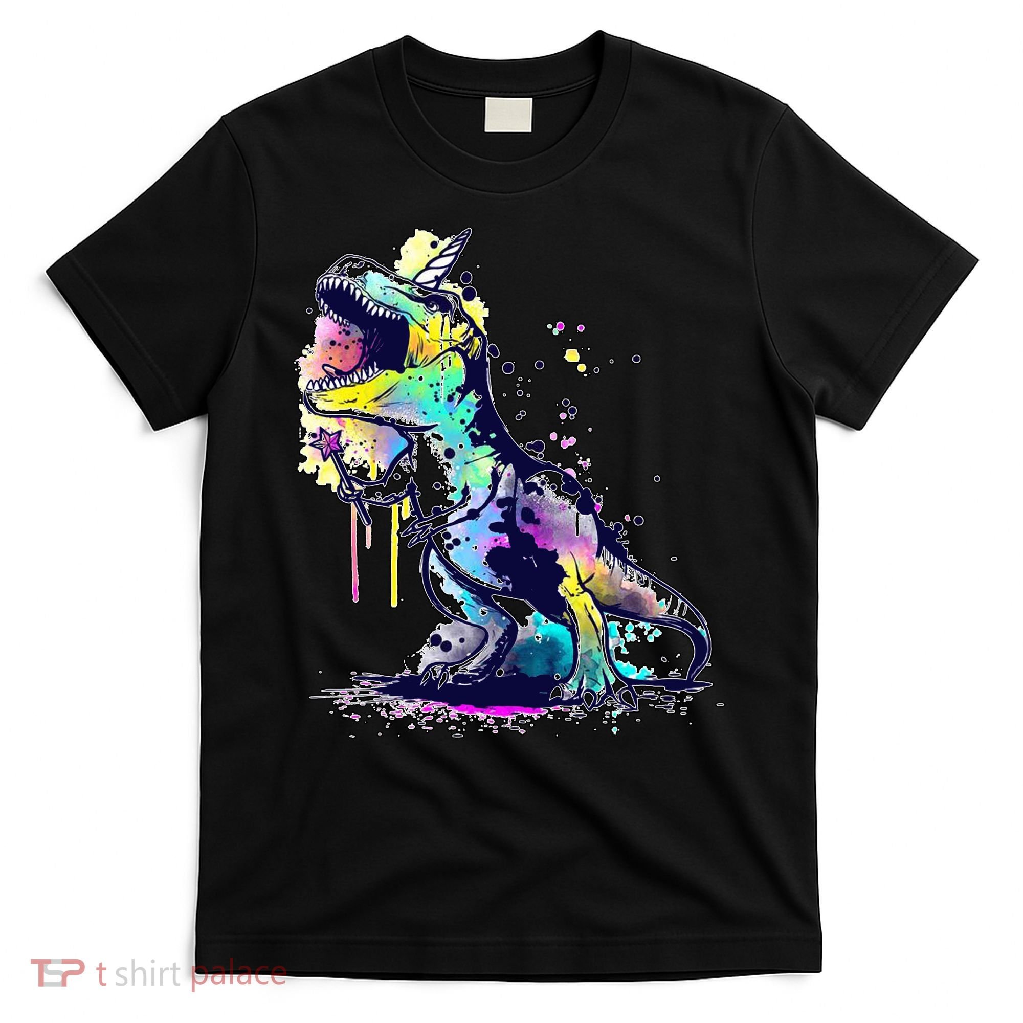 Tie Dye Colorful Trex Dinosaur T-Shirt