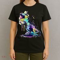 Tie Dye Colorful Trex Dinosaur T-Shirt thumb 4