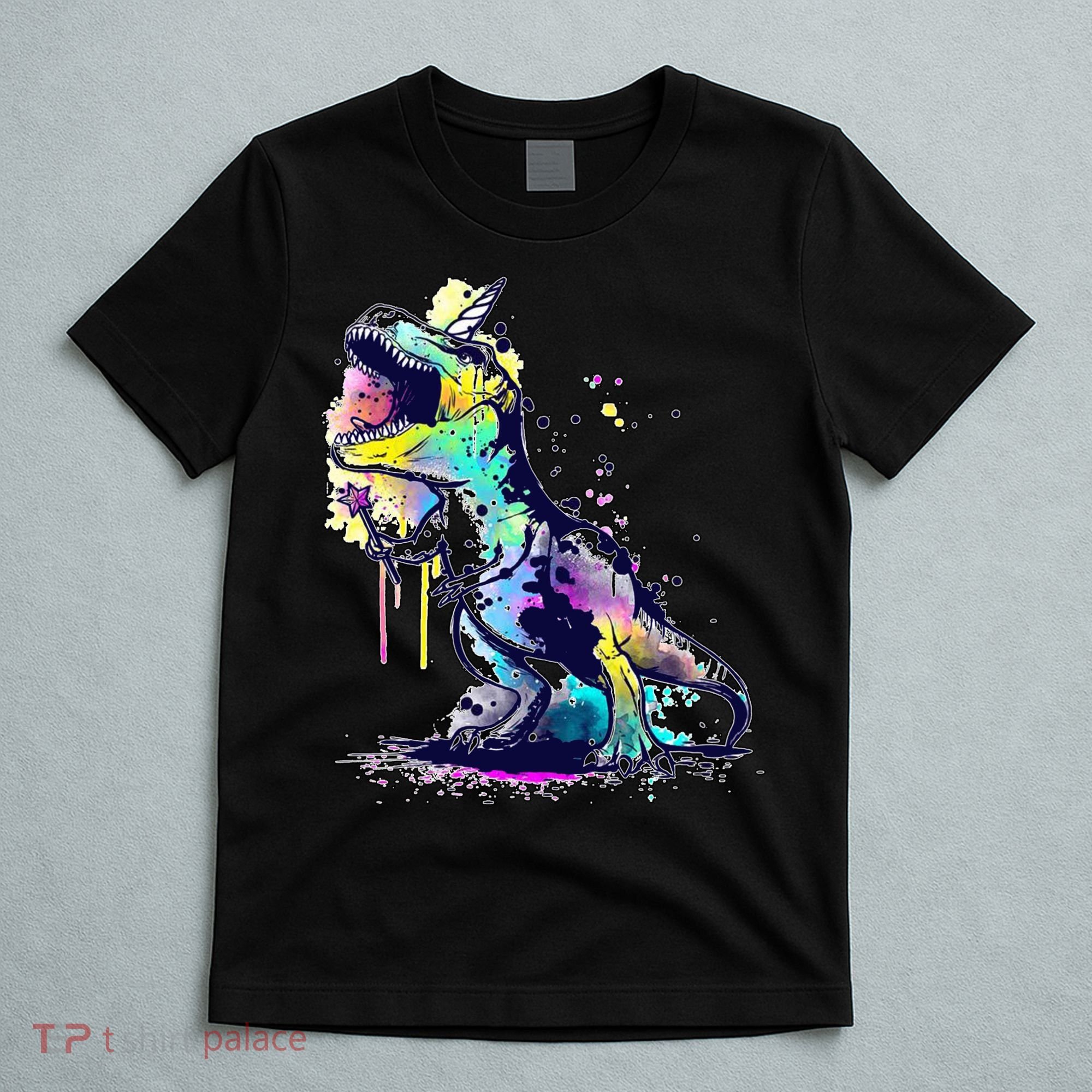 Tie Dye Colorful Trex Dinosaur T-Shirt