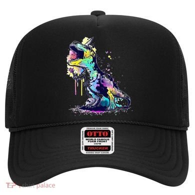 Tie Dye Colorful Trex Dinosaur Hat