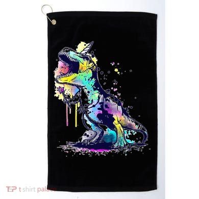 Tie Dye Colorful Trex Dinosaur Golf Towel
