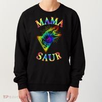 Tie Dye Mama Saur Mamasaurus T-Rex Dinosaur Women's Sweatshirt thumb 0