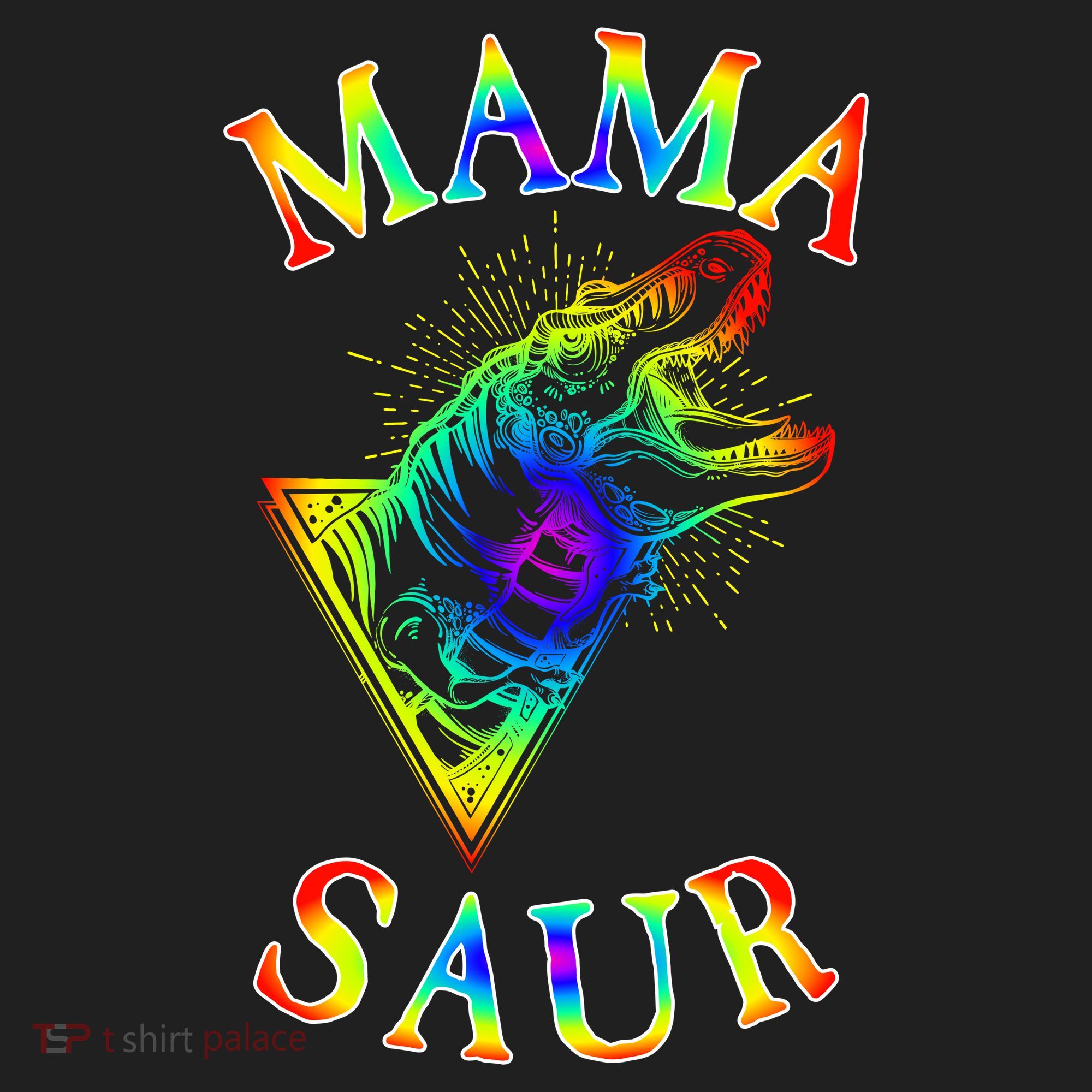 Tie Dye Mama Saur Mamasaurus T-Rex Dinosaur Women's Sweatshirt