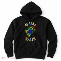 Tie Dye Mama Saur Mamasaurus T-Rex Dinosaur Hoodie thumb 0