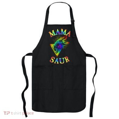 Tie Dye Mama Saur Mamasaurus T-Rex Dinosaur Apron