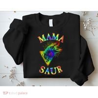 Tie Dye Mama Saur Mamasaurus T-Rex Dinosaur Sweatshirt thumb 2