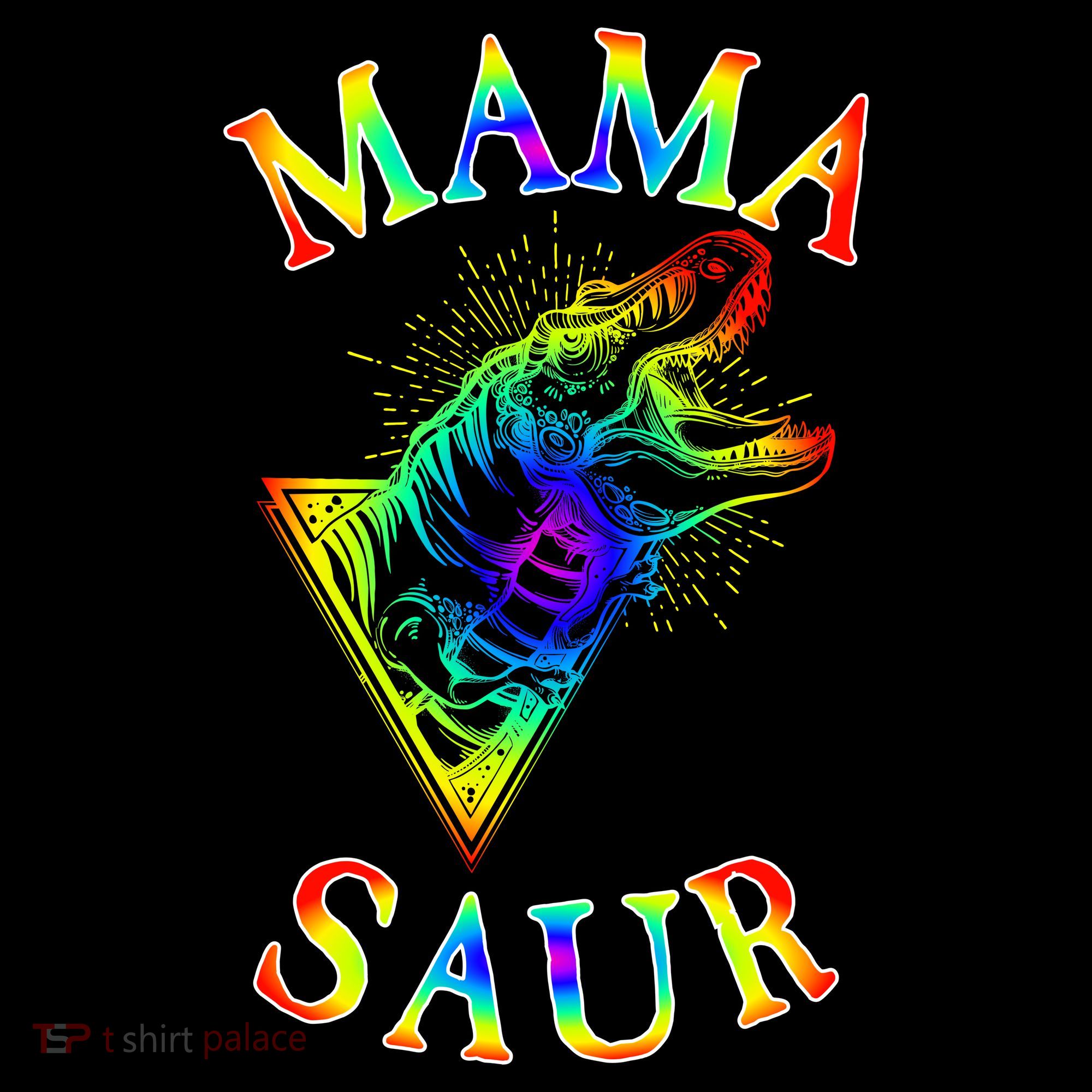 Tie Dye Mama Saur Mamasaurus T-Rex Dinosaur Sweatshirt
